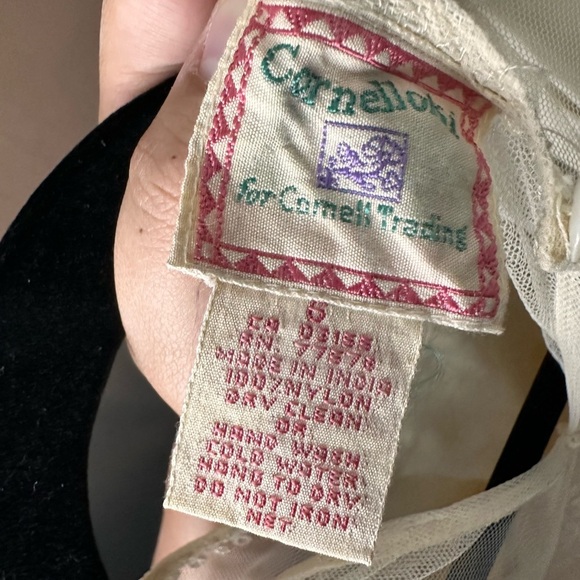 Vintage cream kids girls dress #A41 - Picture 3 of 3